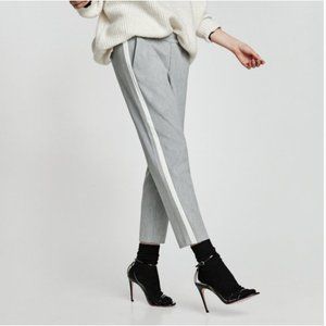 Zara grey side stripe pants